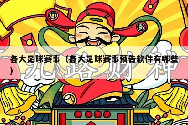 各大足球赛事（各大足球赛事预告软件有哪些）