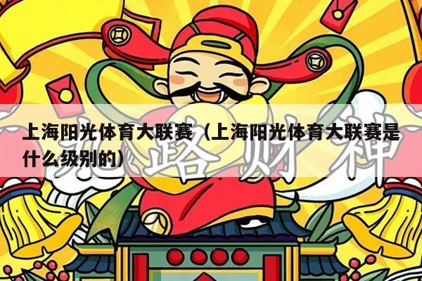 上海阳光体育大联赛（上海阳光体育大联赛是什么级别的）